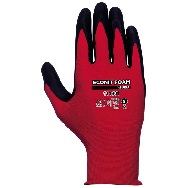 GUANTES NYLON REC NBR NEGRO ECONIT 