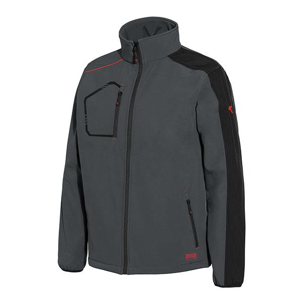 CHAQUETA SOFTSHELL KIND GRIS XXL