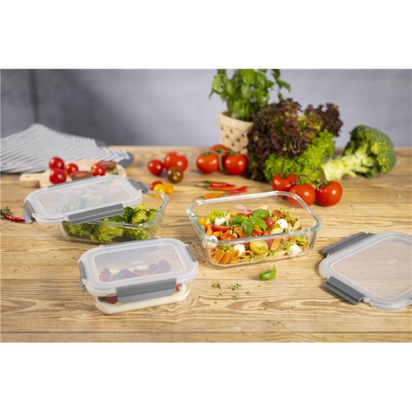 HERMETICOS PORTA ALIMENTOS VIDRIO SET-3 -